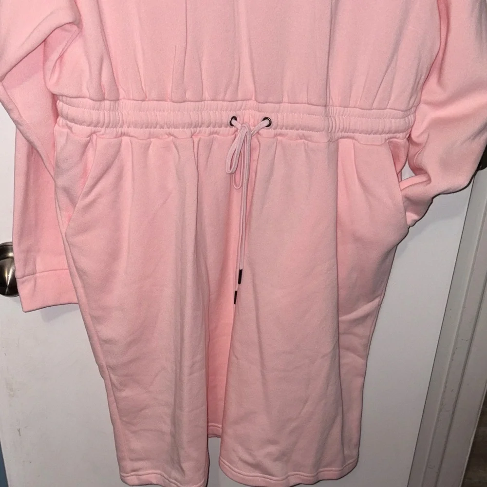 NWT 1XL Torrid Pink Long-Sleeve Hoodie Dress- AS IS - Picture 5 of 11